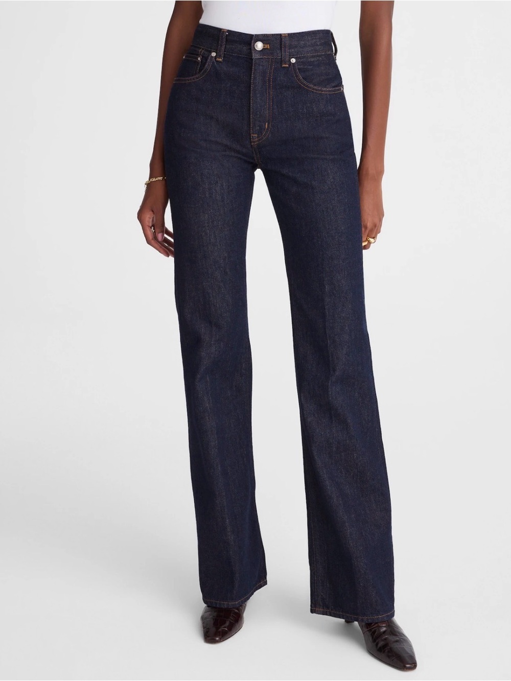 Madewell Dark Indigo High-Rise Wide-Leg Jeans